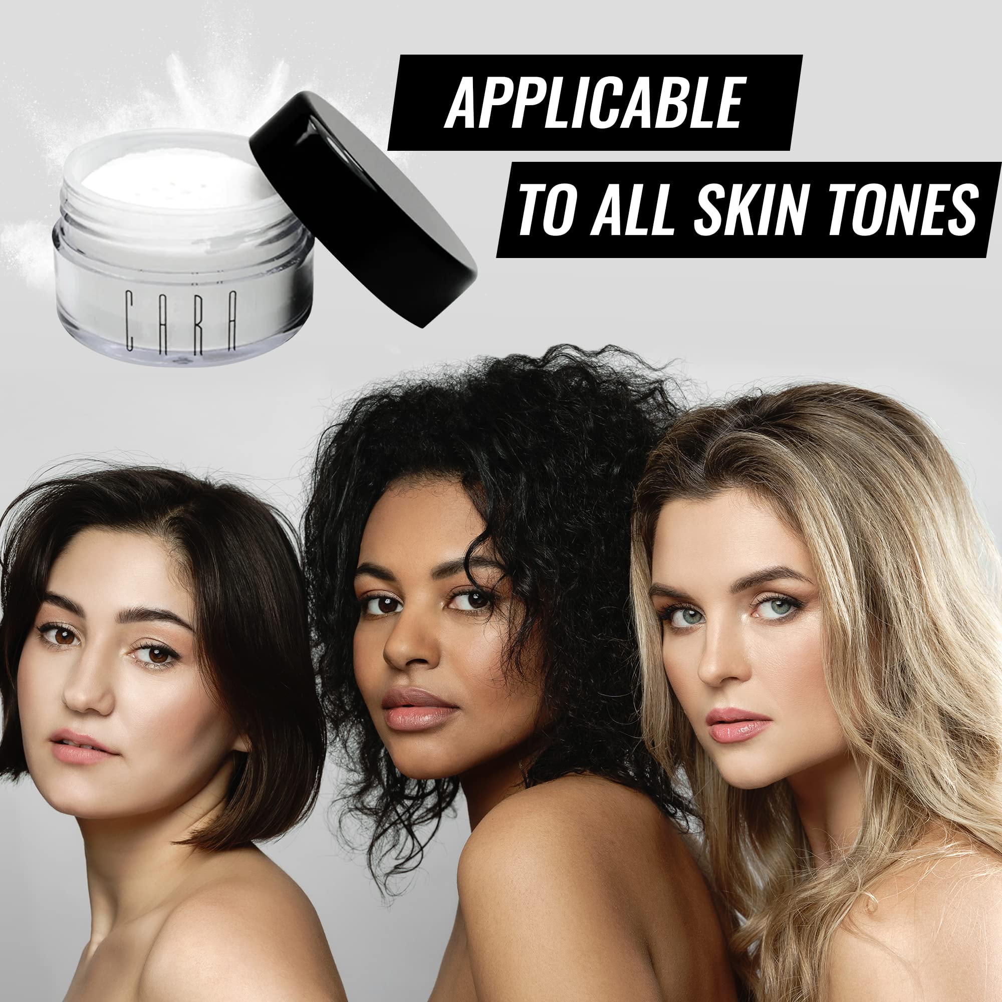 CARA Cosmetics Polvo suelto de alta definición, polvo translúcido de ajuste suelto para maquillaje, polvo de acabado, polvo facial, maquillaje en polvo sin talco, polvo facial radiante con acabado sin 5