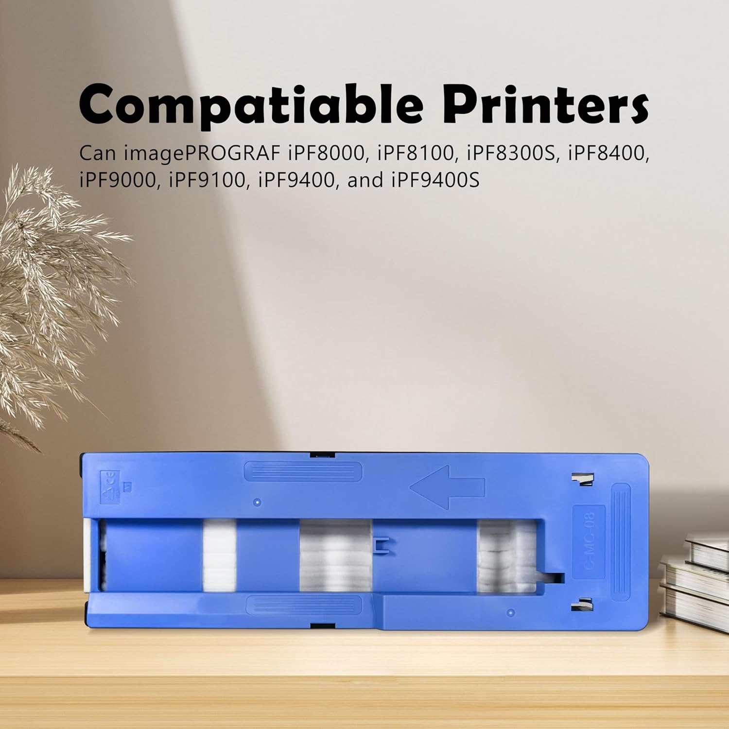 Aomya MC-08 Maintenance Cartridge Compatible Canon MC08 Waste Ink Tank for Canon Imageprograf iPF8000 iPF8100 iPF8300S iPF8400 iPF9000 iPF9100 iPF9400 Printers.