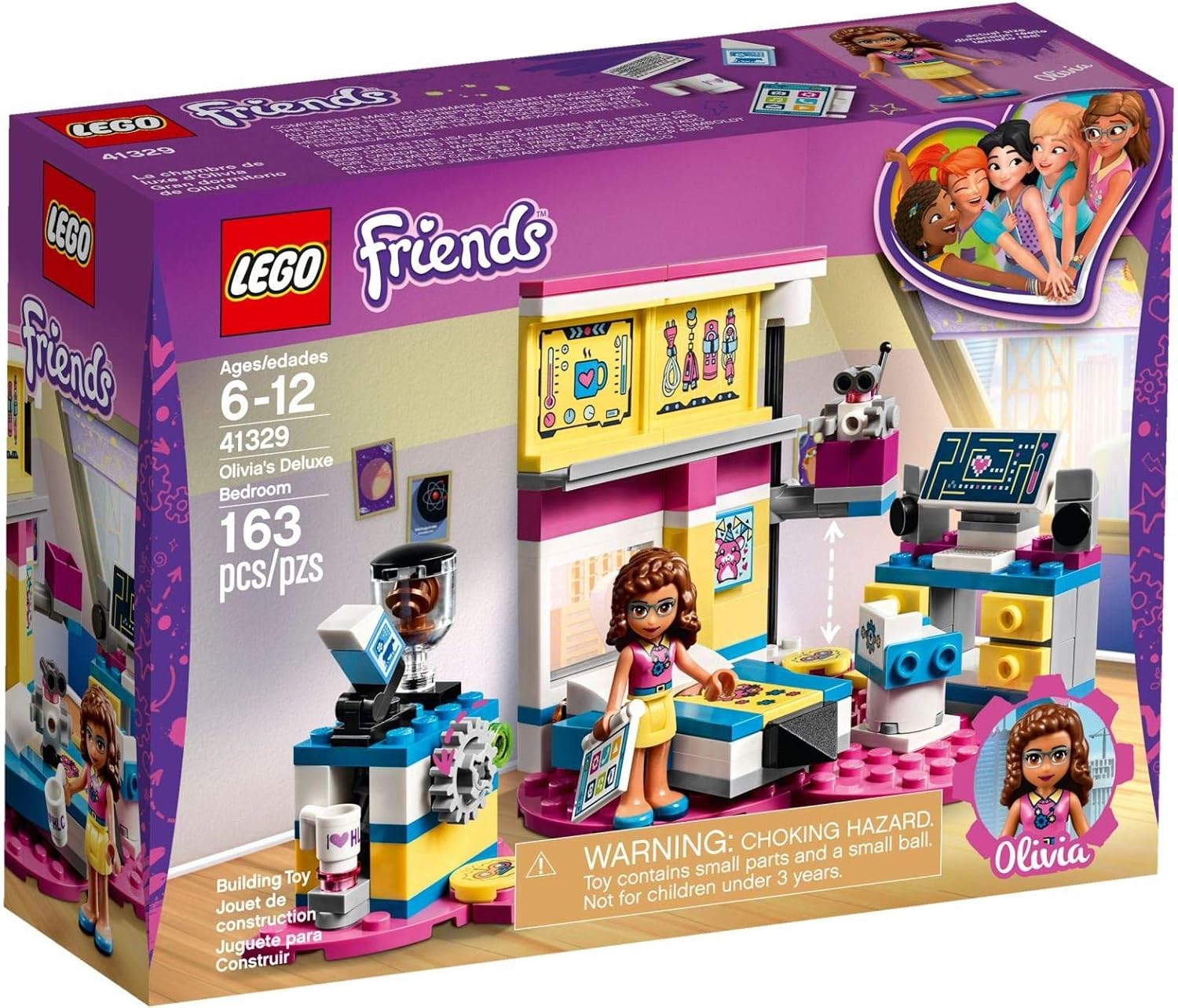 Juego de construcci n lego friends olivia s deluxe bedroom 41329 163 piezas