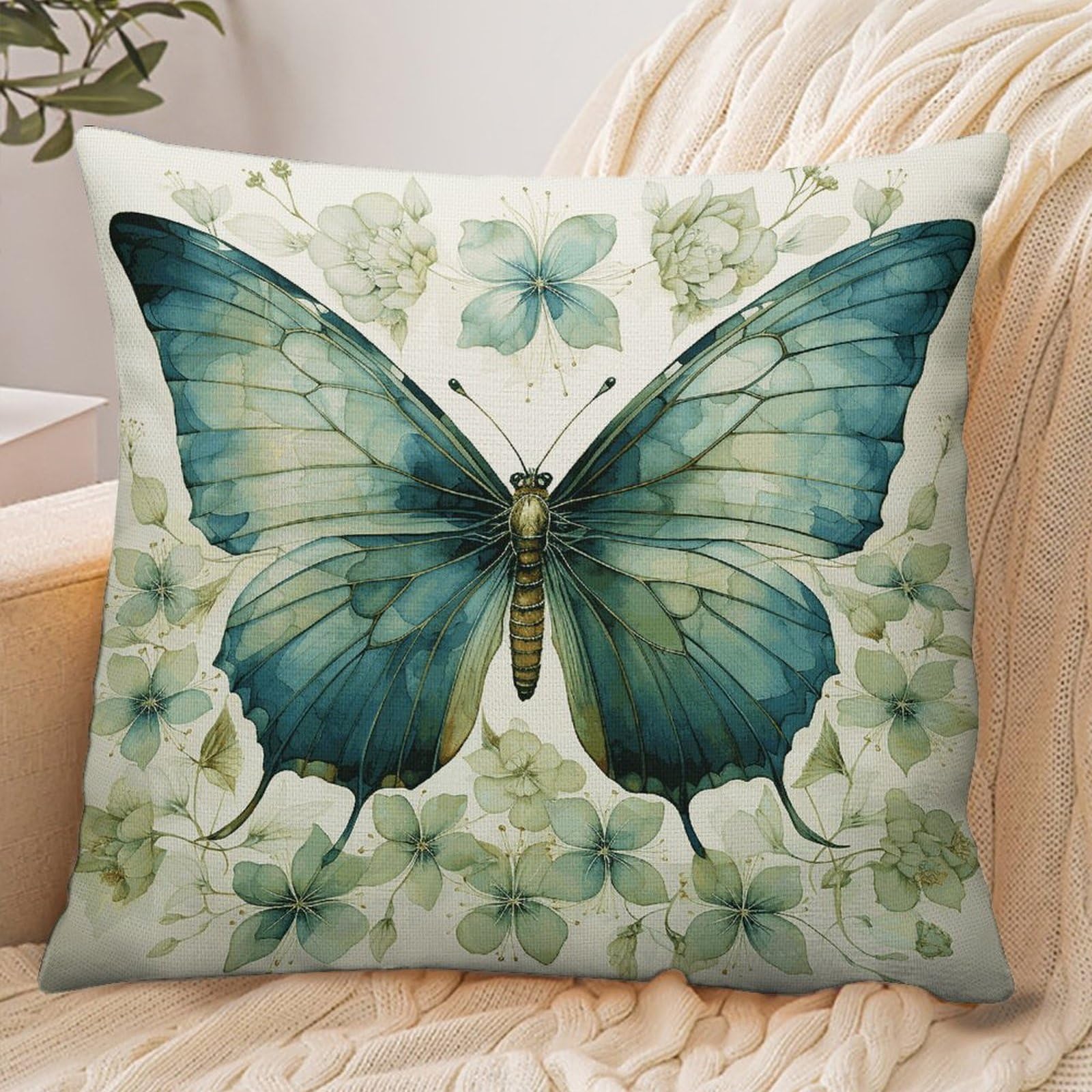 Fekiloot Style Garden Butterfly Pillowcase Pillow Sham Pillow Case