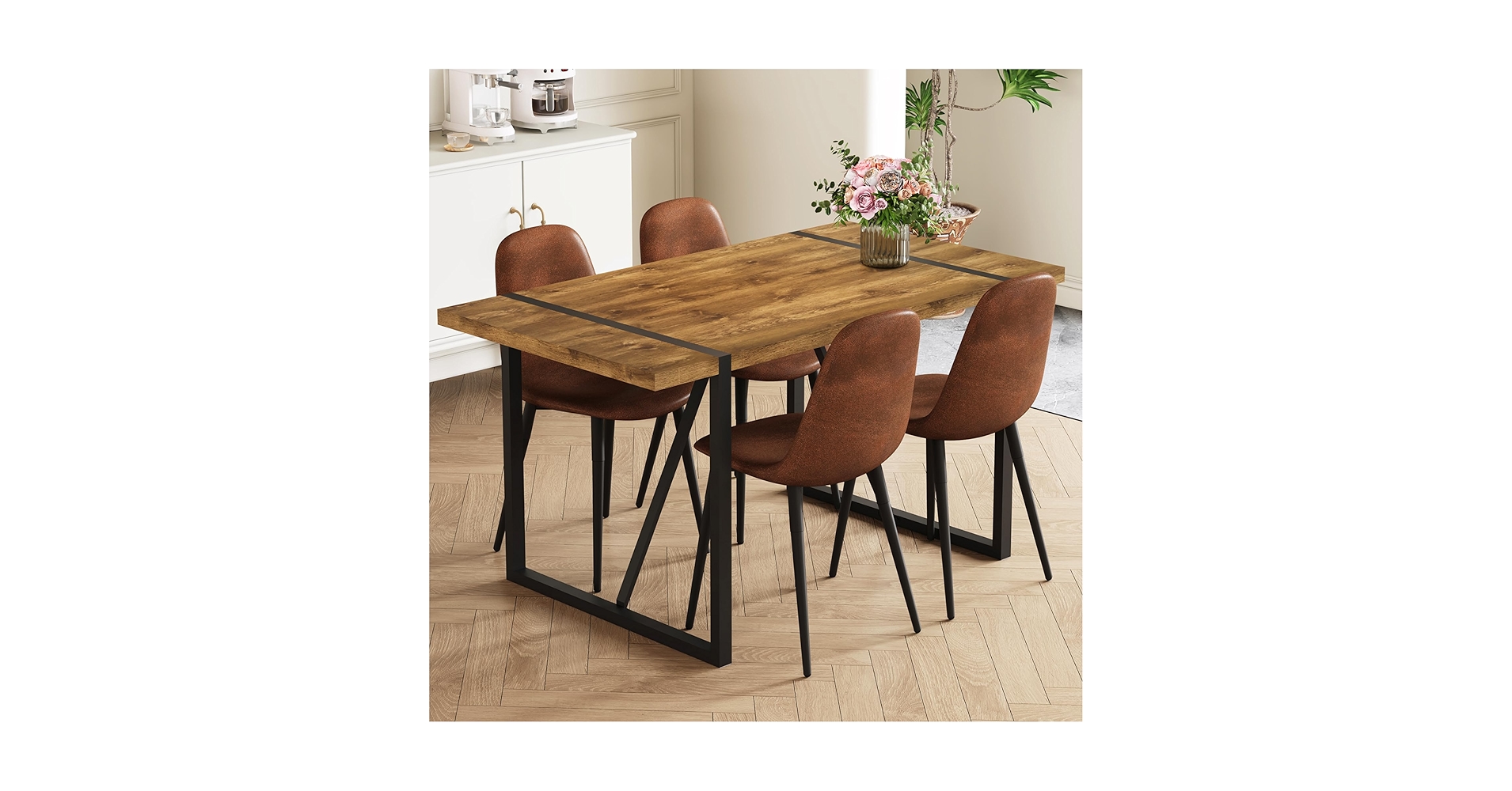 ★mi★ColemanNaturalWoodRollTable 90 Amazon.com: Ganooly Rustic 5 Piece Dining Room Table Set for