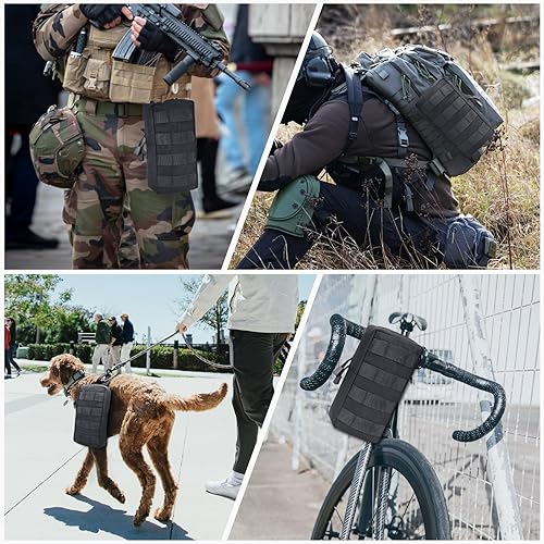 Vista 88 de TRIWONDER Bolsa de cigarrillos táctica Molle Pequeña Bolsa Militar Batería Cigarrillo Estuche EDC Utilidad Tarjetero Ranura Encendedor Mini Cigarro