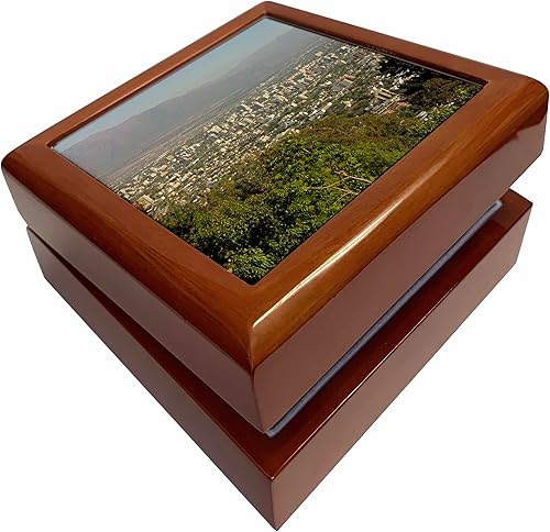 3dRose Chile, Santiago. Santiago from San Cristobal Hill - SA05 KWI0023 - Kymri Wilt, Jewelry Box jb-140975-1