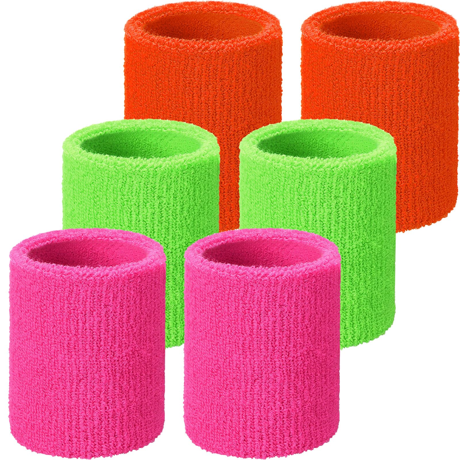 WILLBOND Sweatbands for Wrists, Paris, Sports Competitions, Absorbent Sweatbands for International Sports, Party, Tennis, Football, Basketball, Running, Working (Fruit Green, Orange, — image 1