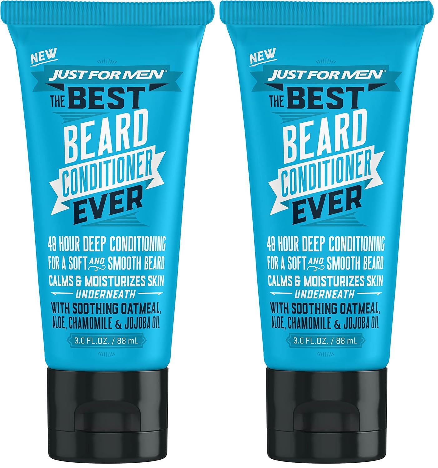 Just For Men The Best Face & Beard Wash Ever, Mosturizes to help prevent beard itching, Acts like Shampoo for the beard, Made with Oatmeal, Aloe, Chamomile, and Jojoba Oil, 3 Fluid Ounce