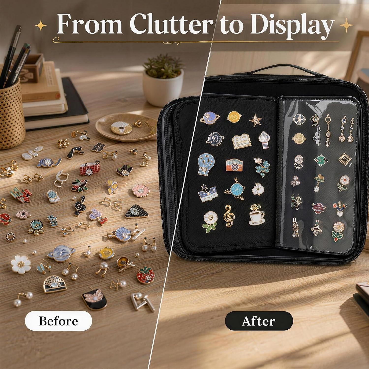 Pin Bag,Portable Pin Collection Book for Collectors,Display Organizer