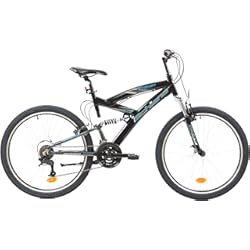 Bicicleta De Llantas Anchas Precio F.Lli Schiano Energy Bicicleta de suspensión Completa, Mens, Negro-Azul, 26