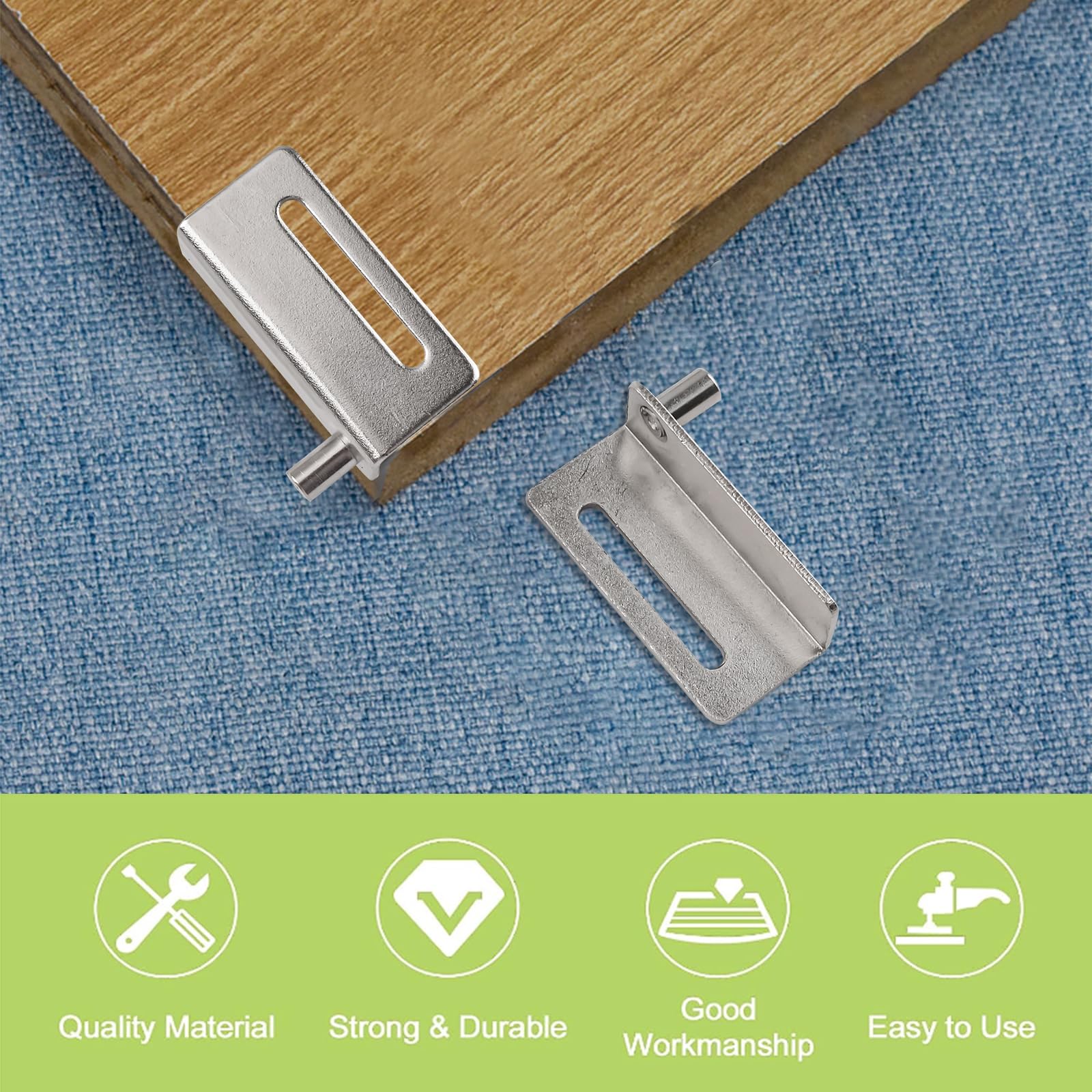 2Pcs Pivot Hinges Balck Sliver Iron Concealed Shaft Door Hinges For Wood Doors Cabinet Wardrobe Drawers Furniture Hardwares - 13