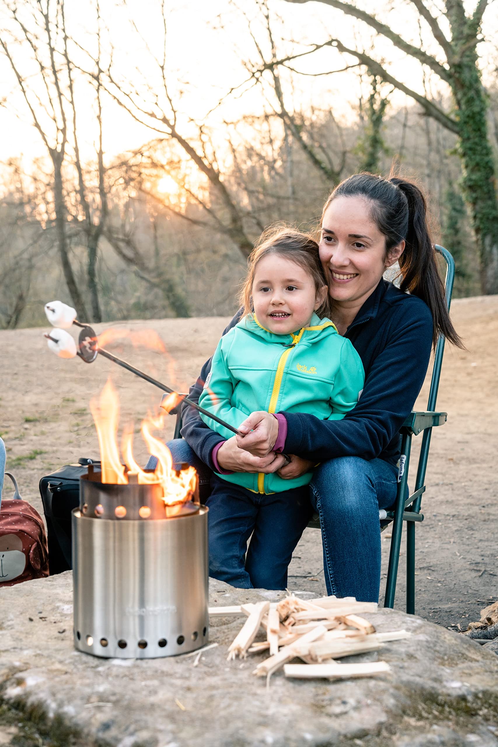 Solo Stove Campfire Campingkocher | Tragbarer Camping Stove, Für 4+ Personen, Rostfreier Edelstahl, Leistungsstarke, effiziente Holzverbrennung mit geringer Rauchentwicklung, 23,5x17,8cm, 1 kg