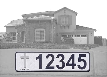 Curb-N-Sign John 316 Individual Peel & Stick Curb-Wrap, Reflective Aluminum Numbers/Letters, Sticks to Concrete, Wood, Metal, Tile, Brick, Glass, Paint, Stucco, Plastic, Rock, Perfect for Every Home