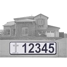Curb-N-Sign John 316 Individual Peel & Stick Curb-Wrap, Reflective Aluminum Numbers/Letters, Sticks to Concrete, Wood, Metal, Tile, Brick, Glass, Paint, Stucco, Plastic, Rock, Perfect for Every Home