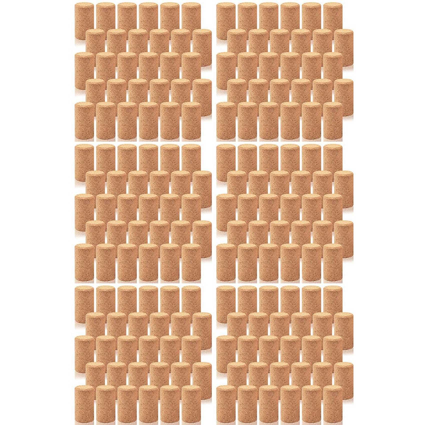 Vjsujehgy 300Pcs Straight Wood Cork Plugs,Wine Bottle Cork Stoppers Wine Corks for Wine Beer Bottles,Sealing Cap Beer Bottle Corks