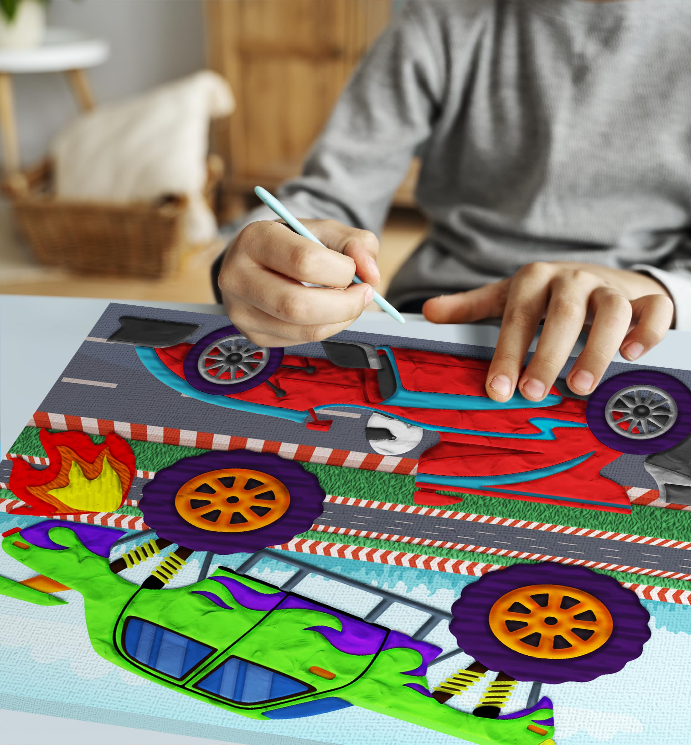 Mess-Free Car Clay Painting Kit, Air Dry Clay Modelling Kit - Image 4