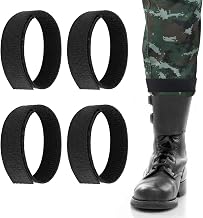 WLLHYF 2 Pairs Black Rubber Ankle Tops and Military Boot Zipper Pants for Hiking Fishing Hunting Cycling Gardening Military Uniforms Black Size