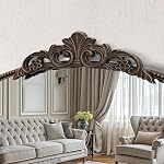 Micasso Grand miroir arqué, 29 * 36 Inch Bronze Traditionnel Vintage Ornate Baroque Grand Miroir Style antique Miroirs muraux pour entrée, Cheminée, Salon, Hallway, Salle de bains