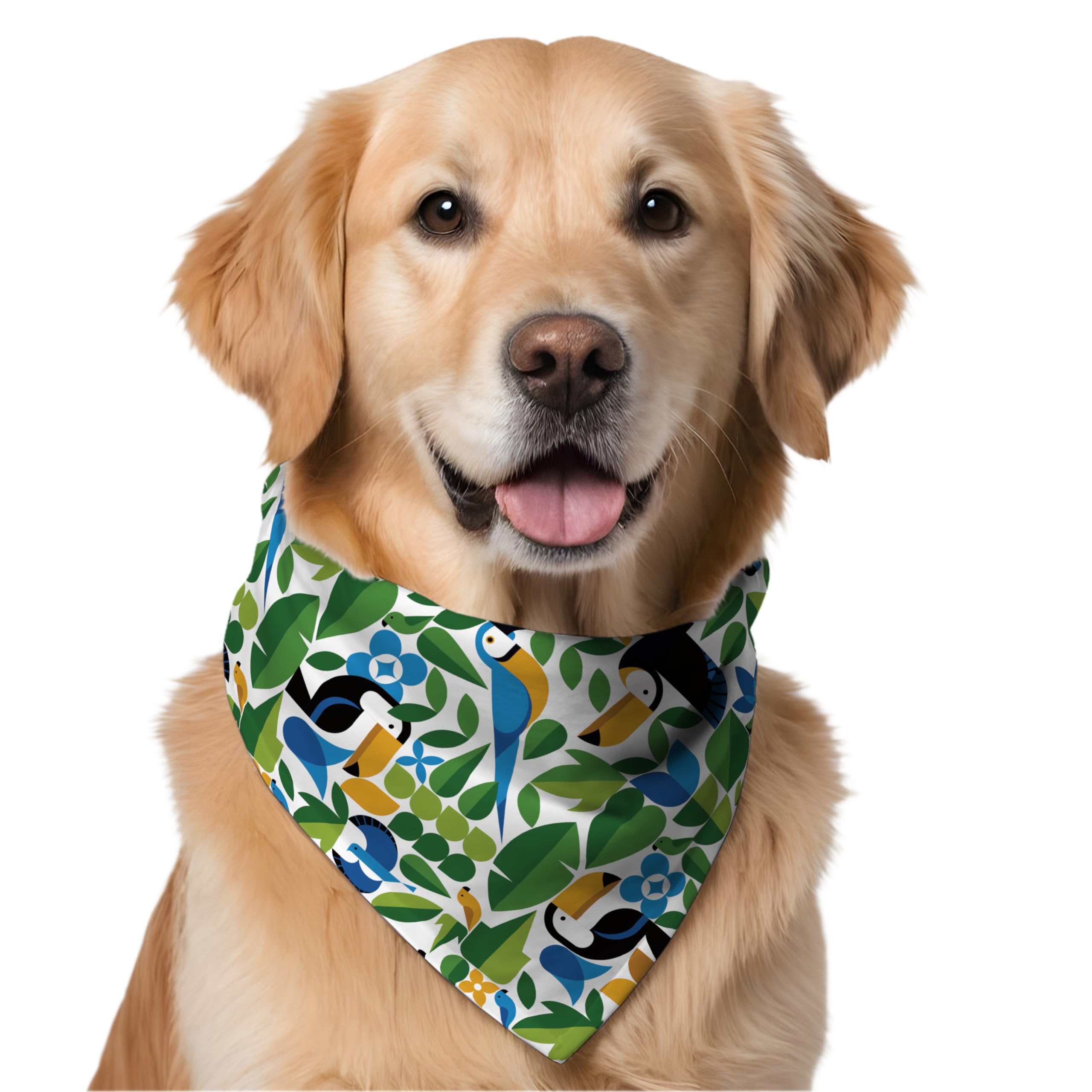 W Brings Parrots and Toucans Dog Bandana/Scarf | This Stunning Gorgeous Design Dog Bandana Scarf is Perfect Styling Accessory for Dogs Large, Medium & Small. One Size Fits All. (B0CDXYG6QY) Amazon Price History, Amazon Price Tracker