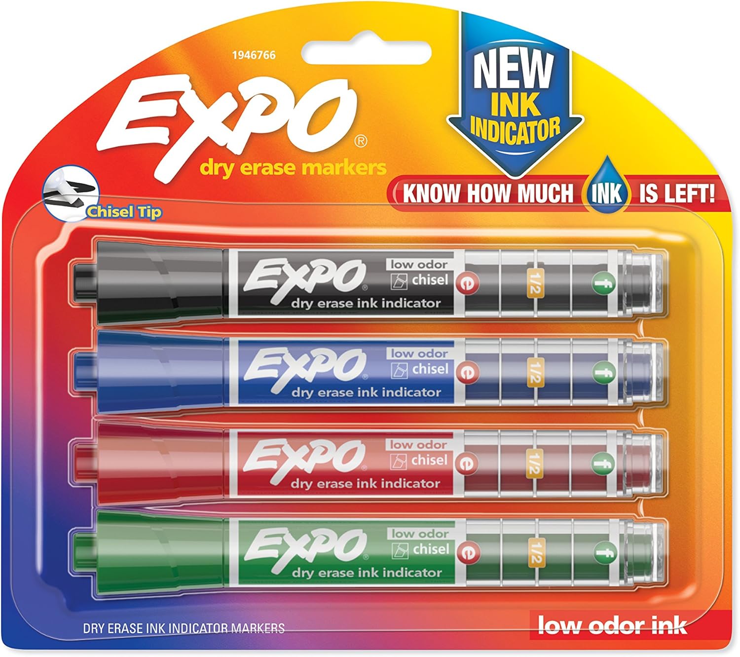 Amazon.co.jp Expo Dry Eraseマーカーwithインクインジケータ 4 Pack 文房具・オフィス用品