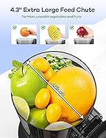Vista 3 de Ganiza Juicer Machines, Slow Masticating Juicers with Large Feed Chute for Whole Fruits & Vegetables, Cold Press Juicer with 3 Replace Filters for