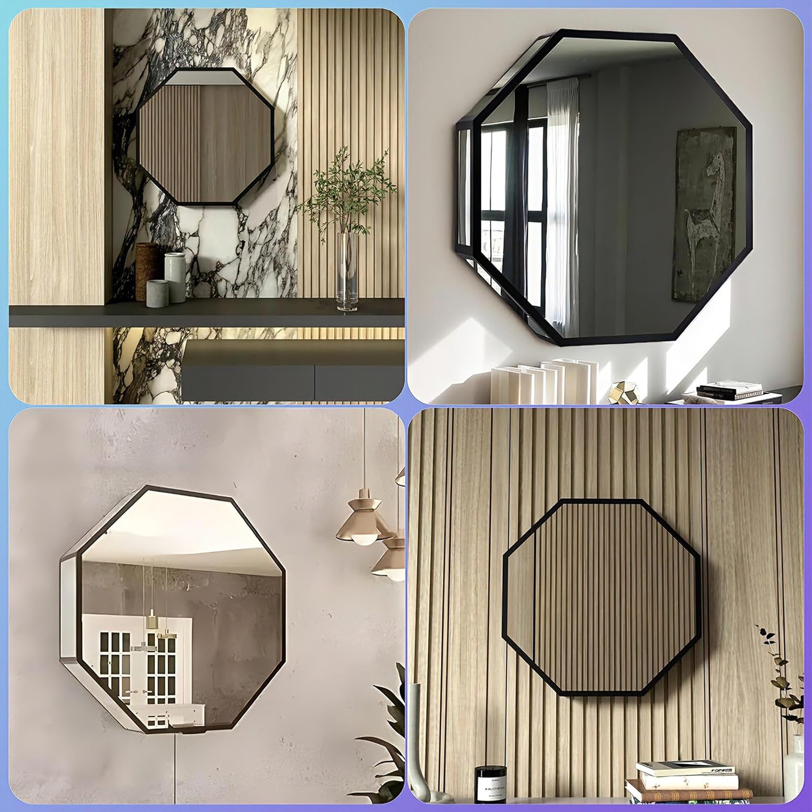 Infinity Mirror Licht 3D LED Nachtlampe mit App Steuerung, Smarte RGB Wandleuchte für Gaming Zimmer und Schlafzimmer, 358 Effekte Octagon Dekoration