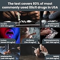 Vista 4 de Exploro Kit de prueba de drogas de 7 paneles - Prueba de drogas en orina en casa para THC, cocaína, opiáceos, anfetaminas, benzodiacepinas, MDMA