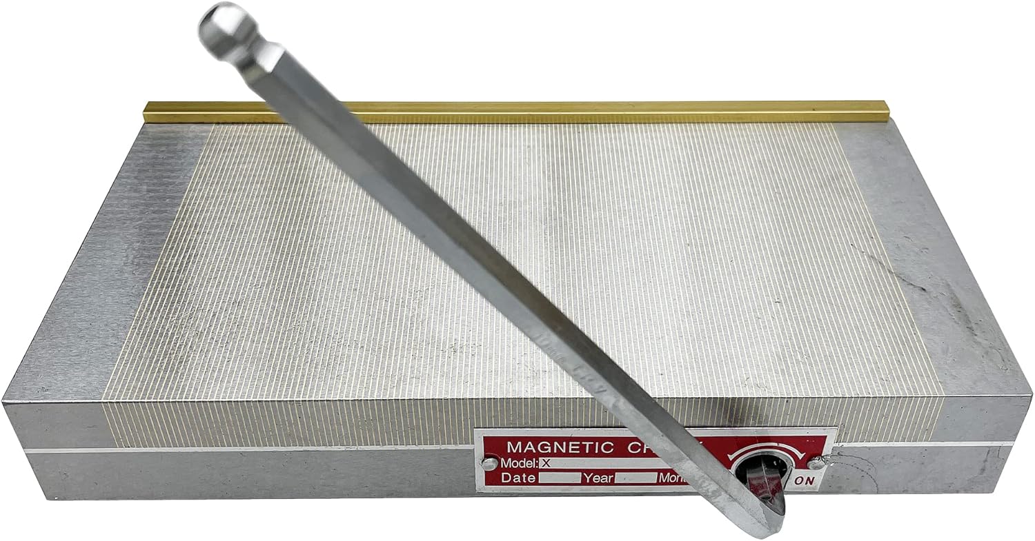 TECHTONGDA 6×12 inch Fine Pole Permanent Magnetic Chuck for Grinding Machine Machining Workholding