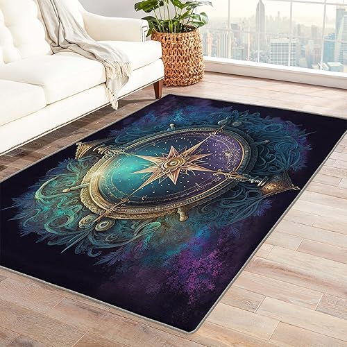 Miniatura 8 de Alfombra de árbol de la vida de 3 x 5 pies, alfombra Yin Yang, alfombras de árbol de vida para sala de estar, dormitorio, alfombra en blanco y