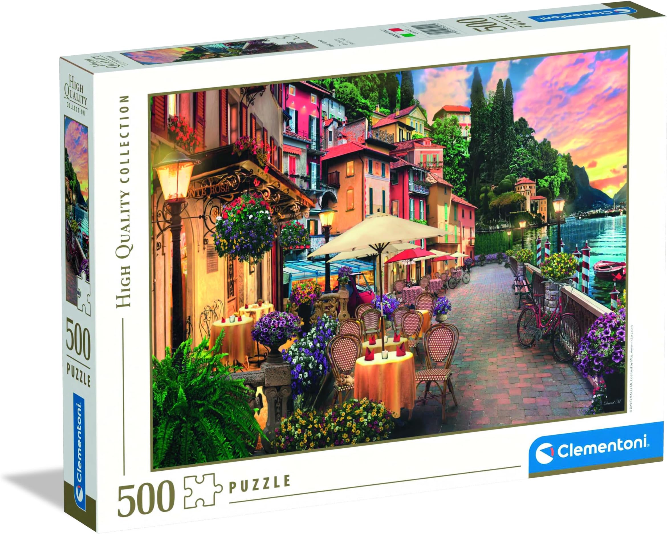 Clementoni Jigsaw Puzzle 500 pieces, Lake Como Collection, Puzzle for Adults 14-99 Years, Made in Italy, 35041