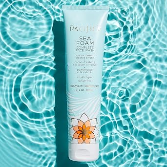 Pacifica Beauty Sea Foam Complete Face Wash Set, Skincare, Daily Gentle Facial Cleanser, Makeup Remover, Coconut Water, Sea Algae Complex, Sulfate & Paraben Free, Vegan, 5 fl oz (2 Pack)