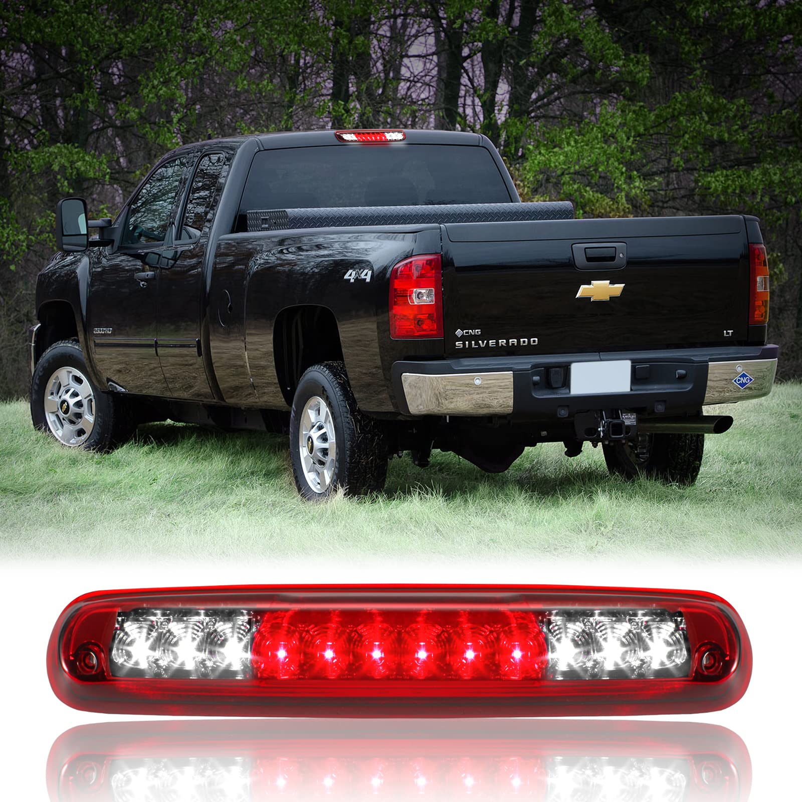 Find 07-13 CHEVY SILVERADO GMC SIERRA PICKUP FULL LED CLEAR 3RD BRAKE LIGHT LAMP NEW In Rowland - Foto 6