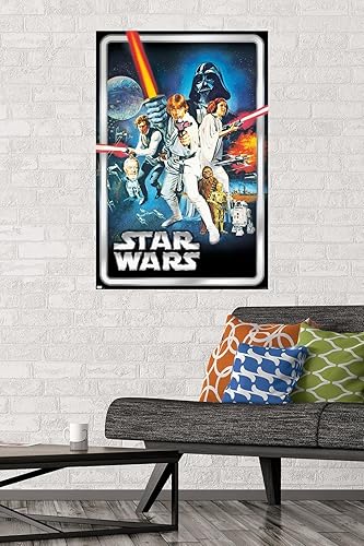 Miniatura 2 de Trends International Star Wars: A New Hope - Póster clásico de pared, 34 pulgadas de largo x 22.4 pulgadas, versión sin marco