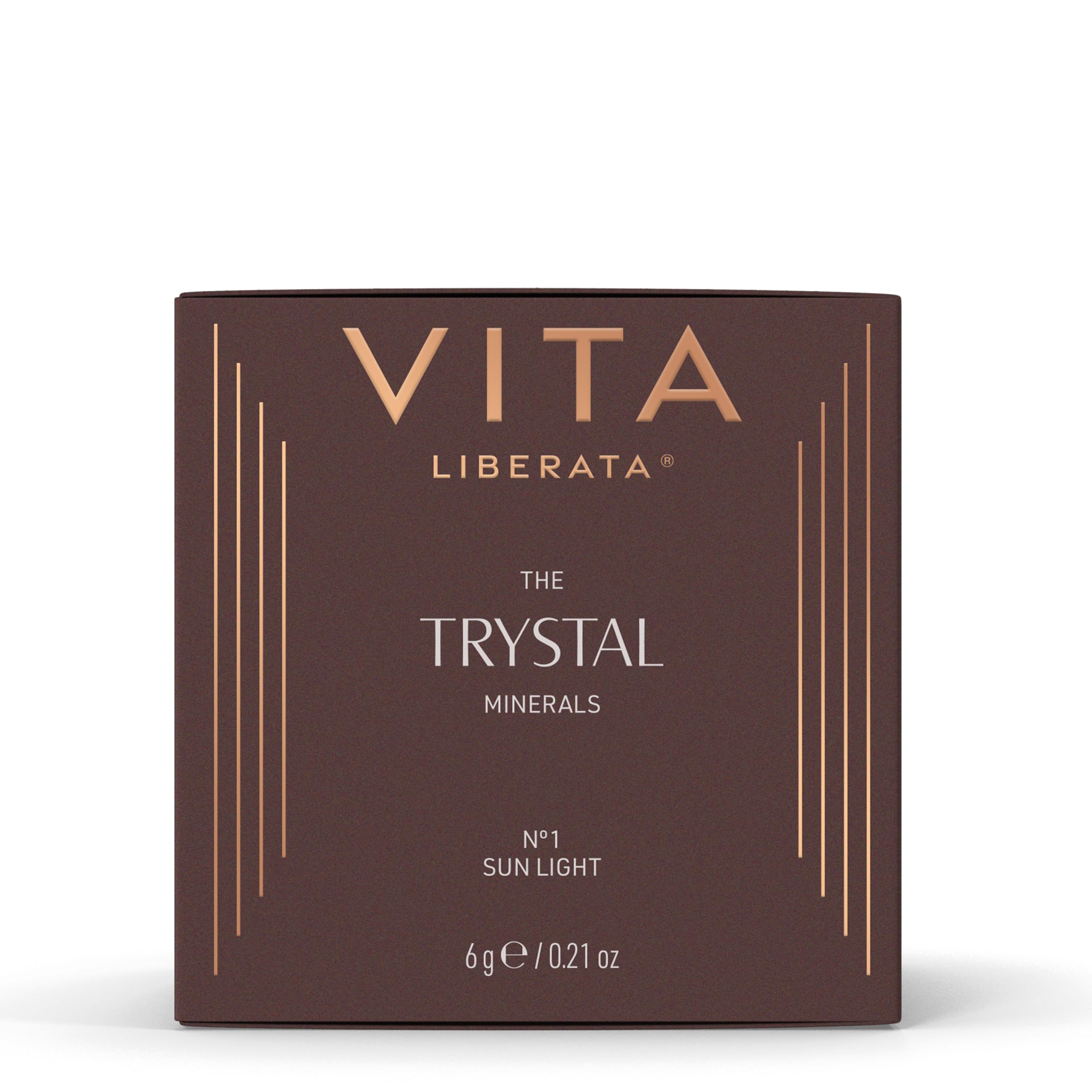 VITA LIBERATA Trystal Loose Bronzing Mineral Powder No.1, Shade Sunlight, Bronzer & Contour for Natural Sunlit Glow, Paraben Free, Suitable for fair skintones, Vegan and Cruelty Free