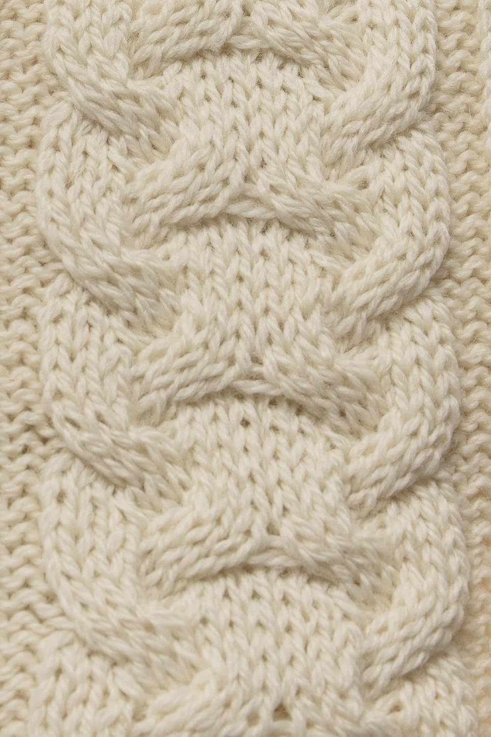 Aran Crafts Irish Cable Knitted Heavyweight Cold Weather Scarf 10"x64" (100% Merino Wool) - Image 7