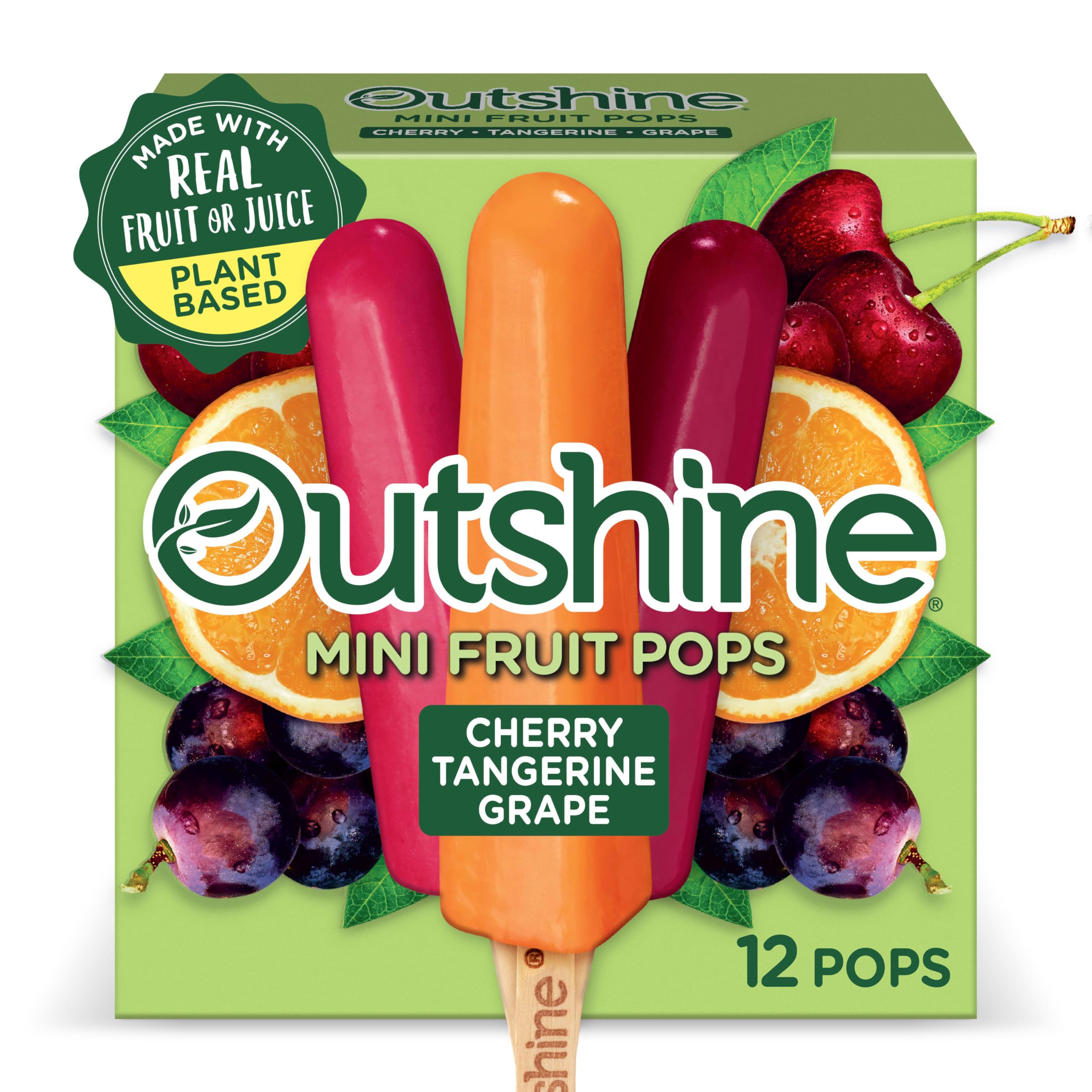 Outshine Fruit Bars Cherry, Tangerine & Grape, 18 Fl Oz