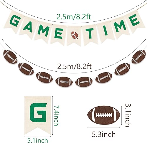 Miniatura 2 de Banners de arpillera y fieltro de fútbol, sin bricolaje, 2 unidades, pancarta de fieltro para colgar en el juego, decoración de fiesta, deportes,