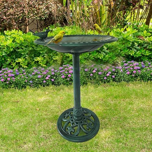 Miniatura 9 de BACKYARD EXPRESSIONS PATIO  HOME  GARDEN 912449-NW - Baño para pájaros de jardín al aire libre, bronce, poliresina, 30 pulgadas, expresiones de