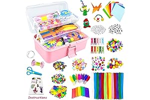 VLUSSO Kids Craft Supplies Bulk Set - Creative Arty Supplies for Endless Imagination