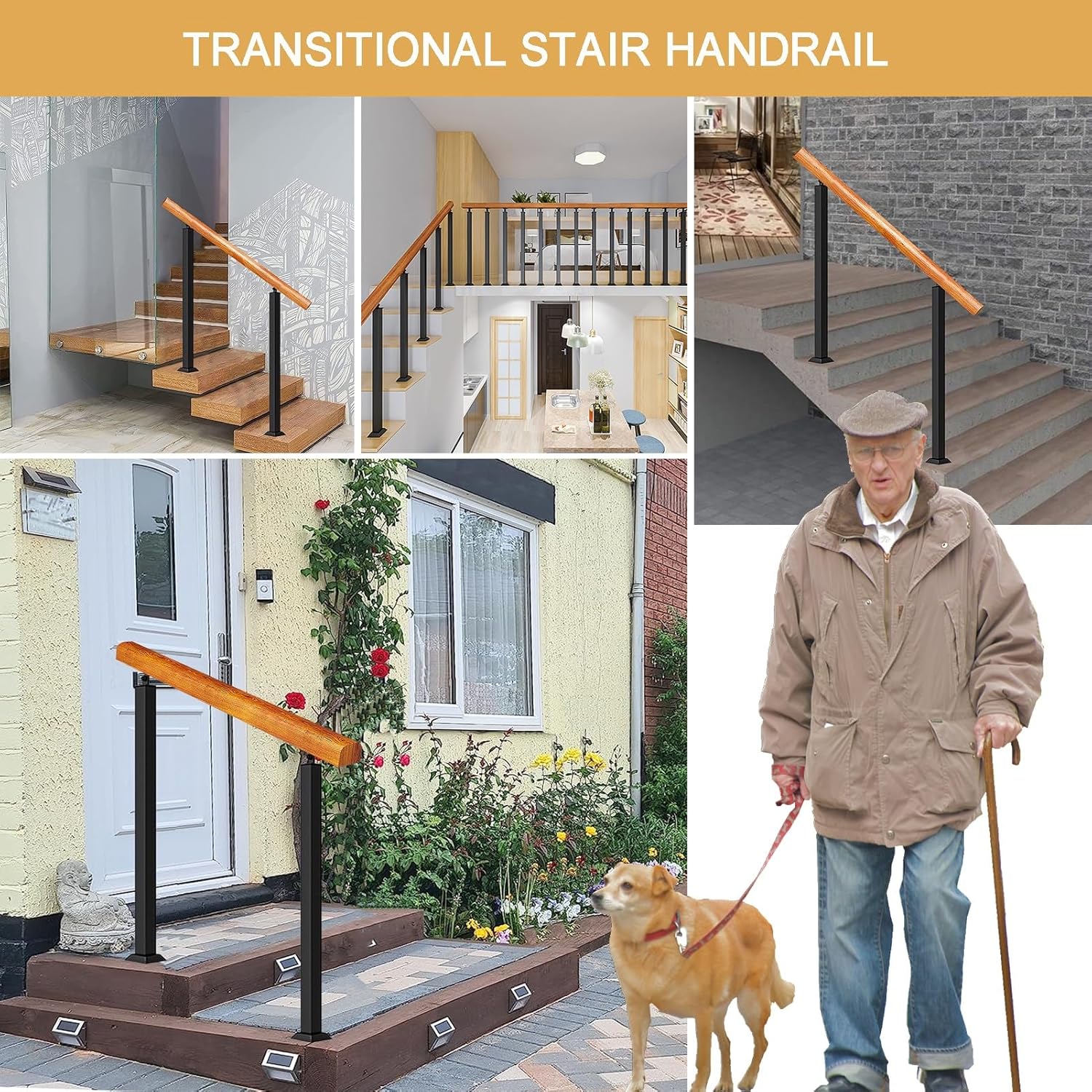 歩行補助用手すり 木製と金属製 手すり棒 歩行補助用品」の人気商品