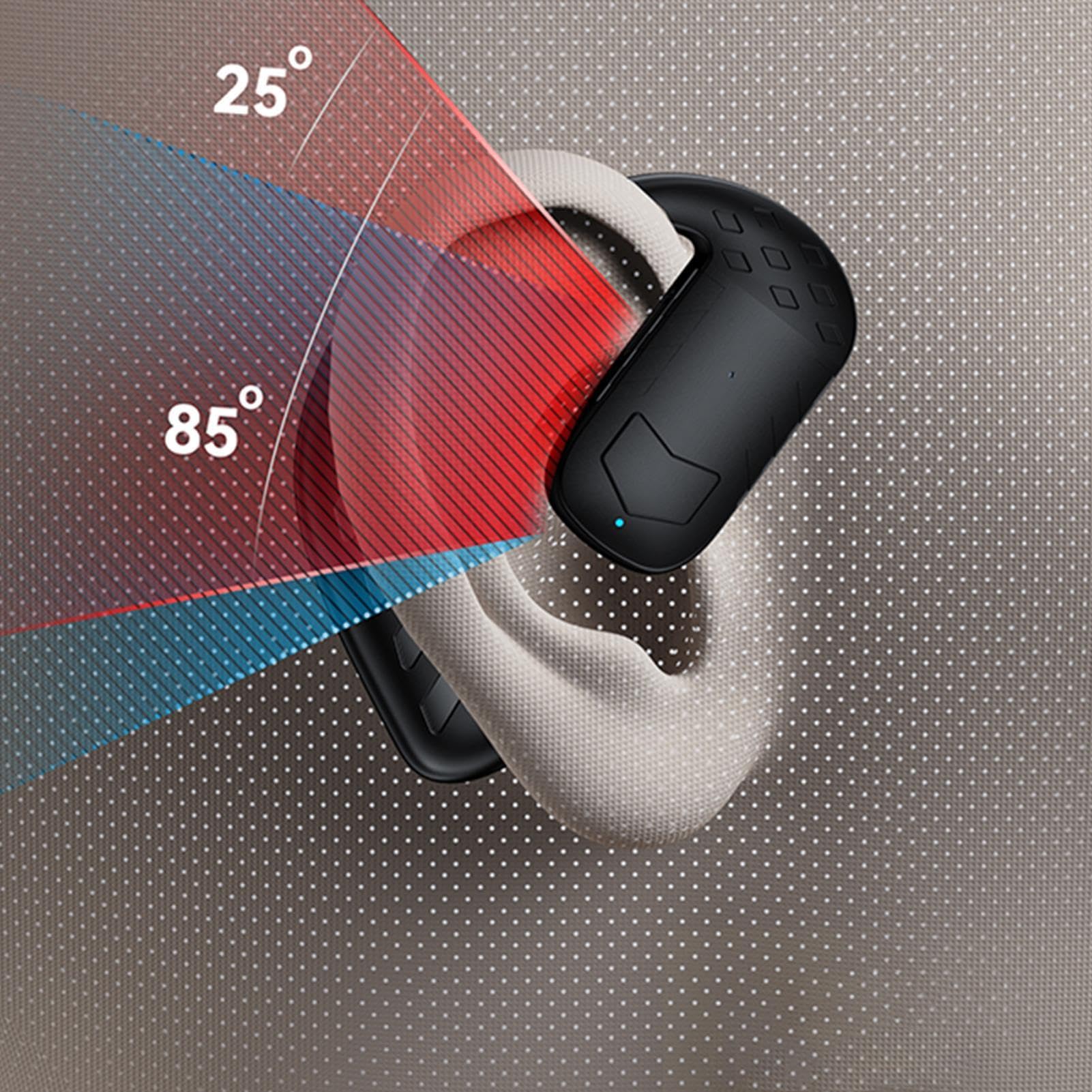 Casque sans fil à oreille unique - Casque confortable et sécurisé pour une communication mains libres