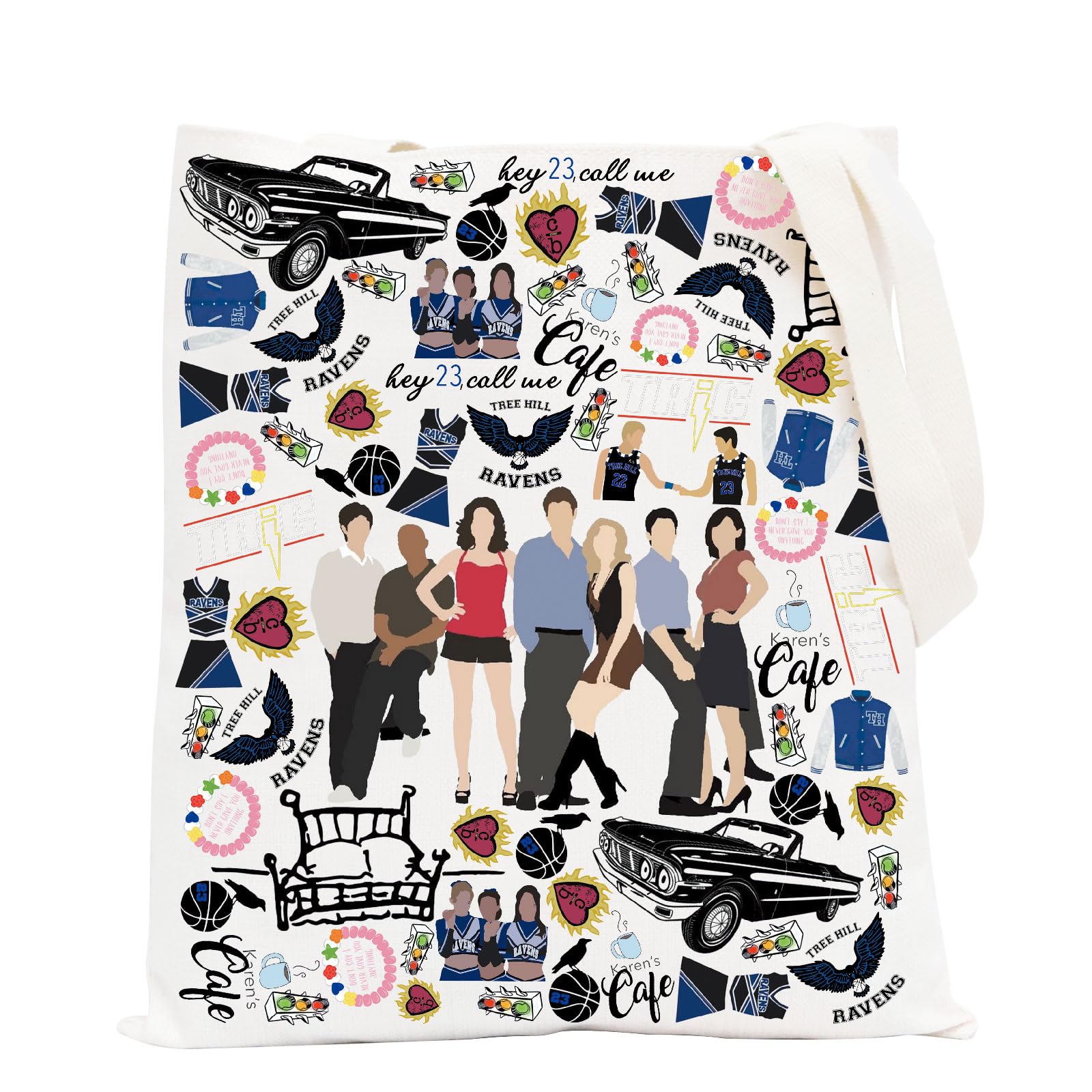 POFULL TV Show Inspired Tote Bag TV Show Fan Gift For Basketball Lover