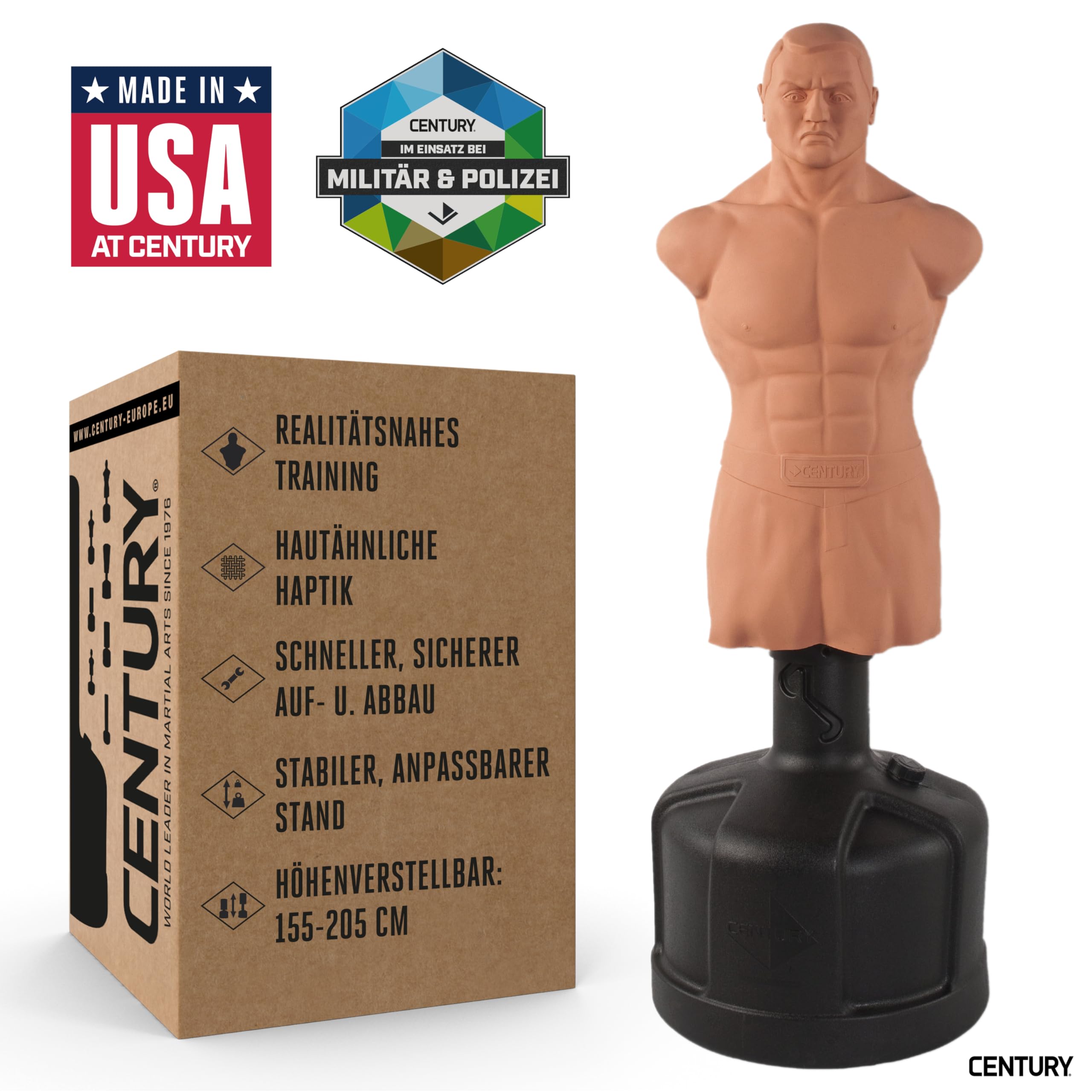 Century Original BOB XL Boxdummy - Höhenverstellbar & authentische Vinylhaut - 152 bis 208cm