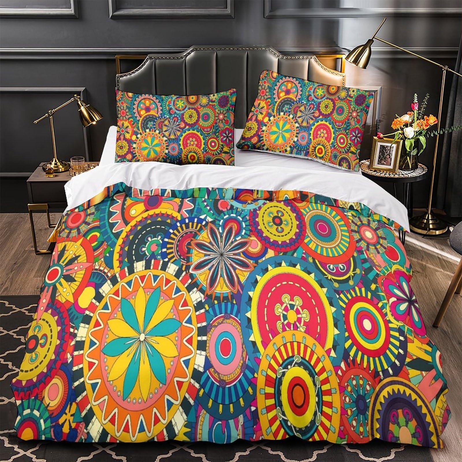 Linge de lit 3D effet poissons pour chambre de fille et ado super king