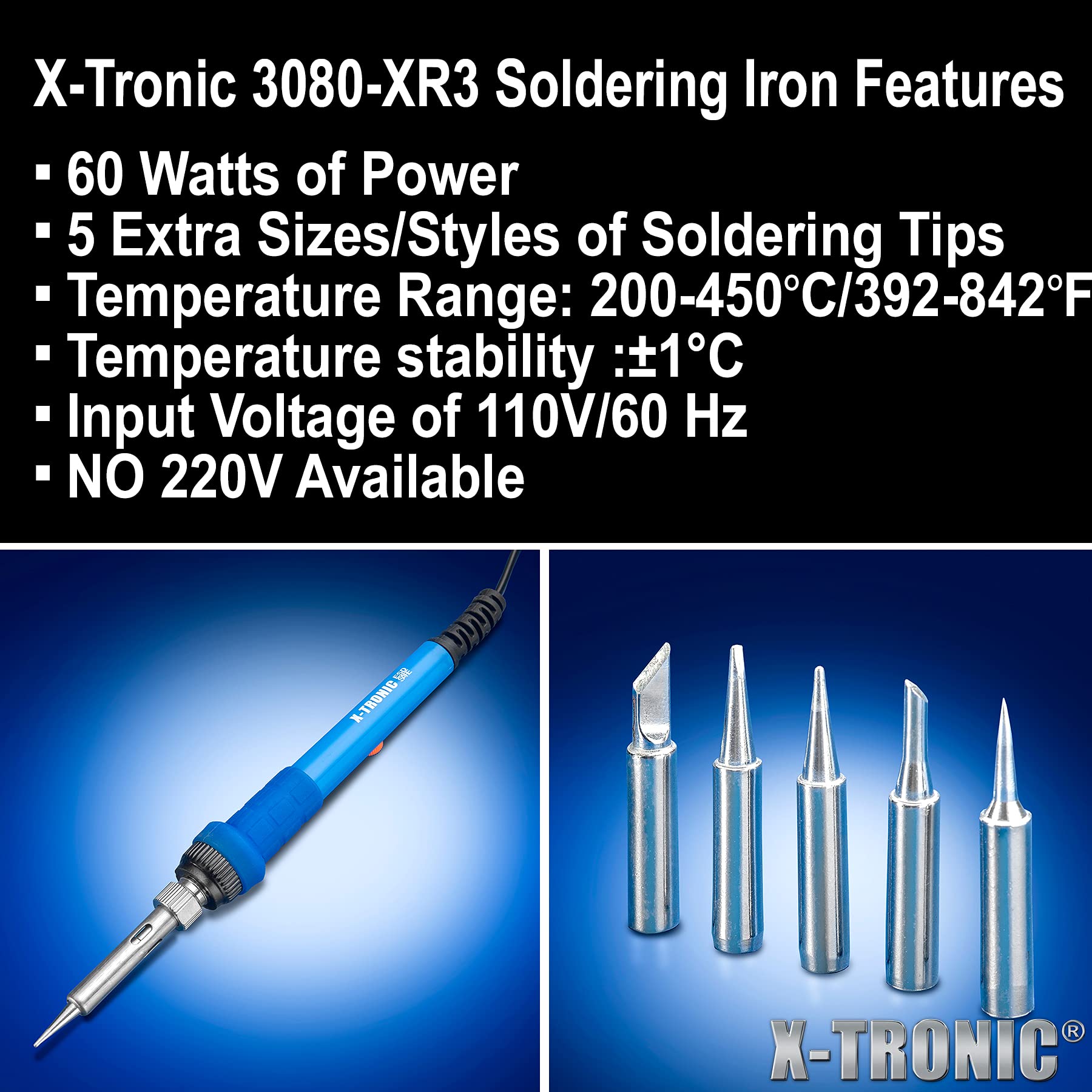 Buy XTronic 3080XR3 Soldering & Hot Air Rework Travel Kit • Complete