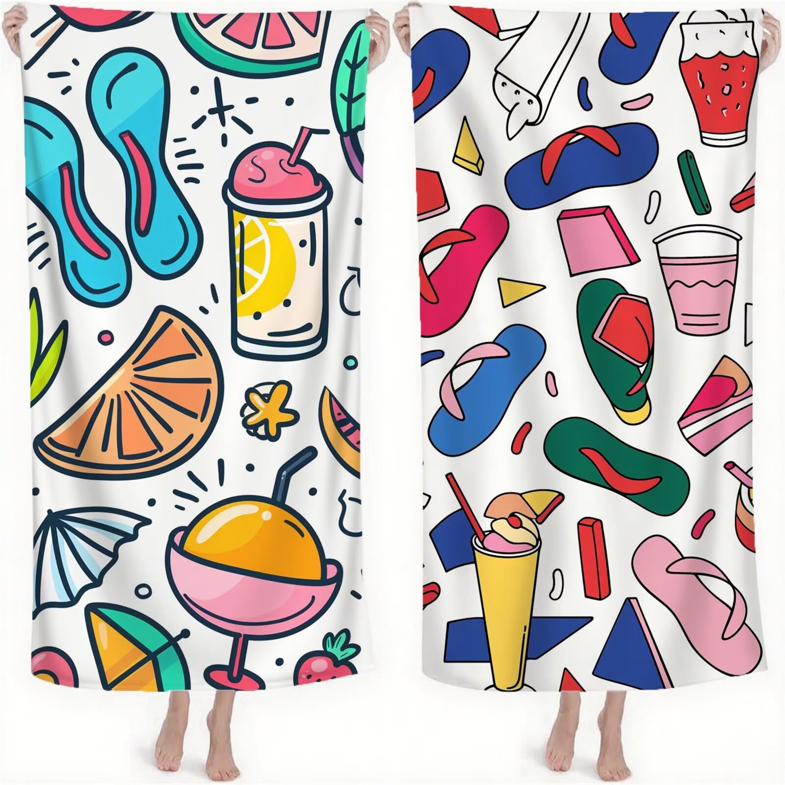 Serviette de Plage XXL 220x100 cm Anti Sable et Séchage Rapide Microfibre Drap de Plage Serviette de Bain Grande Taille Drap de Bain pour Homme Femme Voyages Natation Camping Pique Nique Moderne S-669