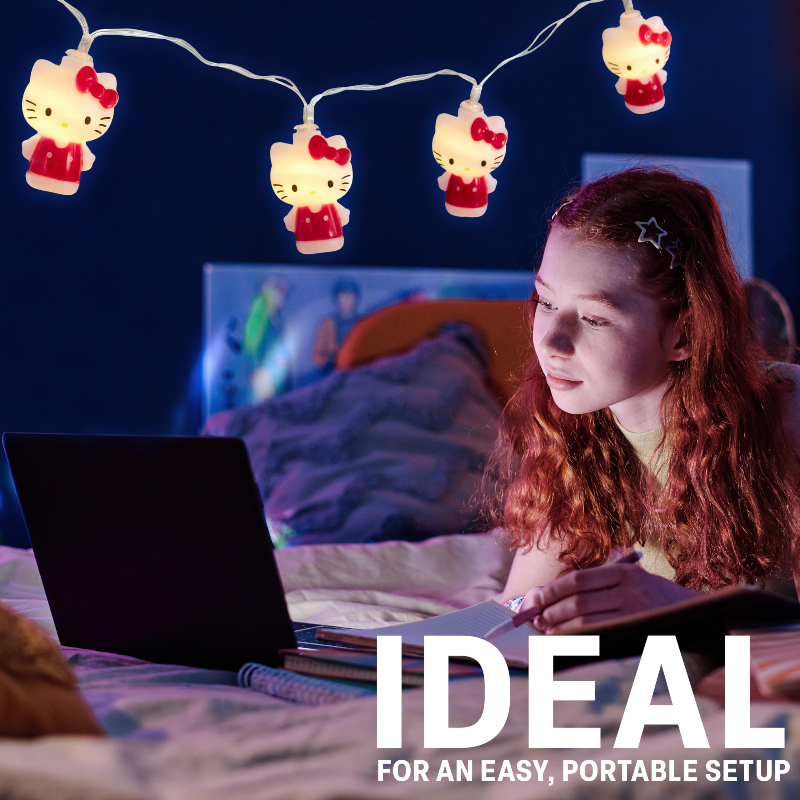 Amazon.com: Hello Kitty Sanrio LED Lights for Bedroom String Fairy