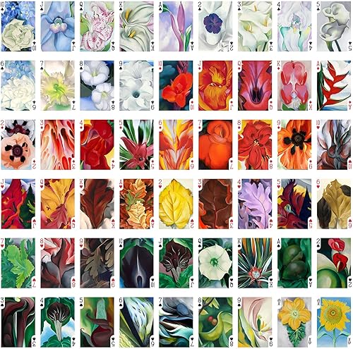 Miniatura 10 de Redoute - Cartas de juego de flores y rosas (baraja de póquer, 54 cartas, todas diferentes) vintage, diseño de flores silvestres