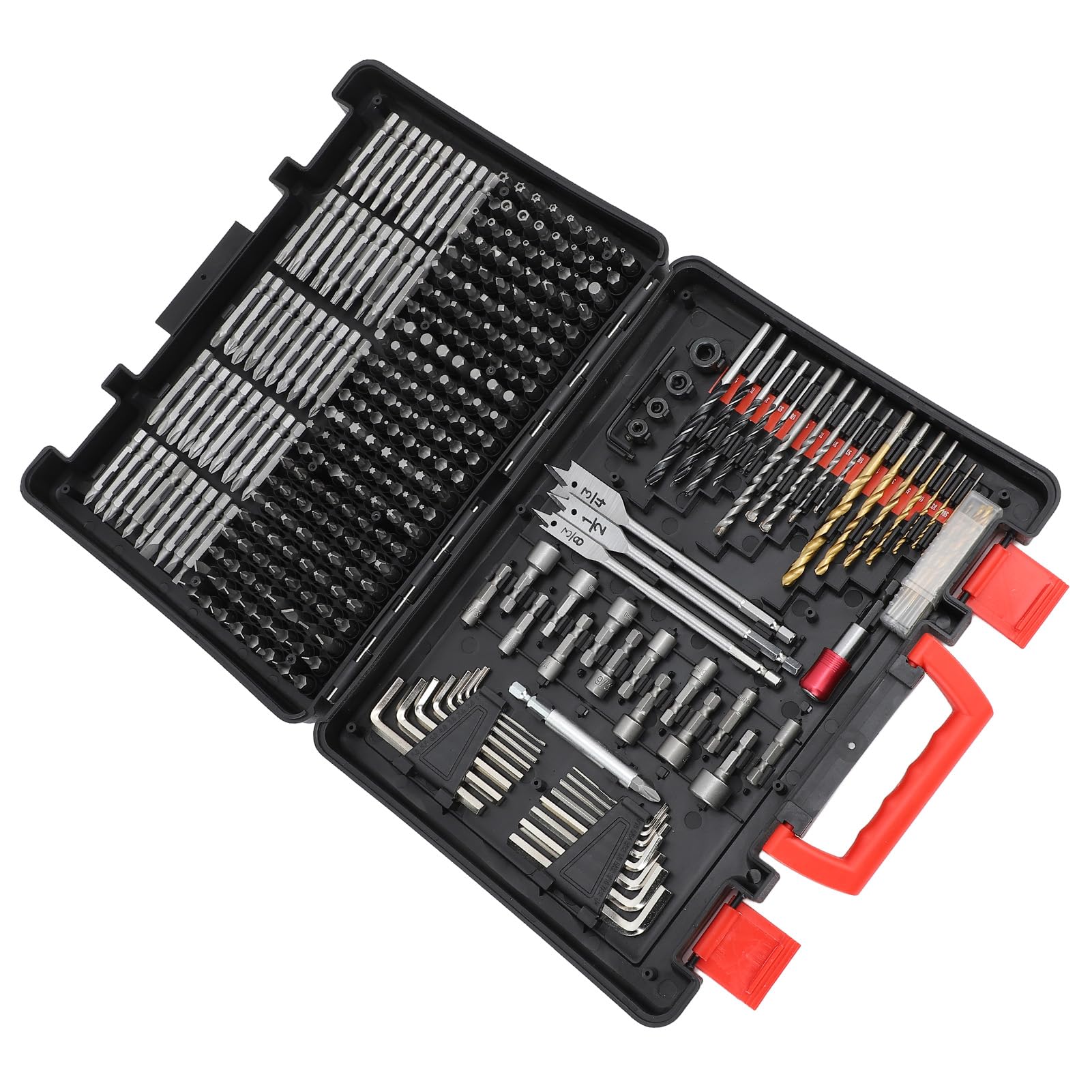 Juego de 318 piezas de puntas de destornillador y brocas de taladro, set multiusos para reparación y mantenimiento, kit completo de brocas para taladro y destornillador con caja de