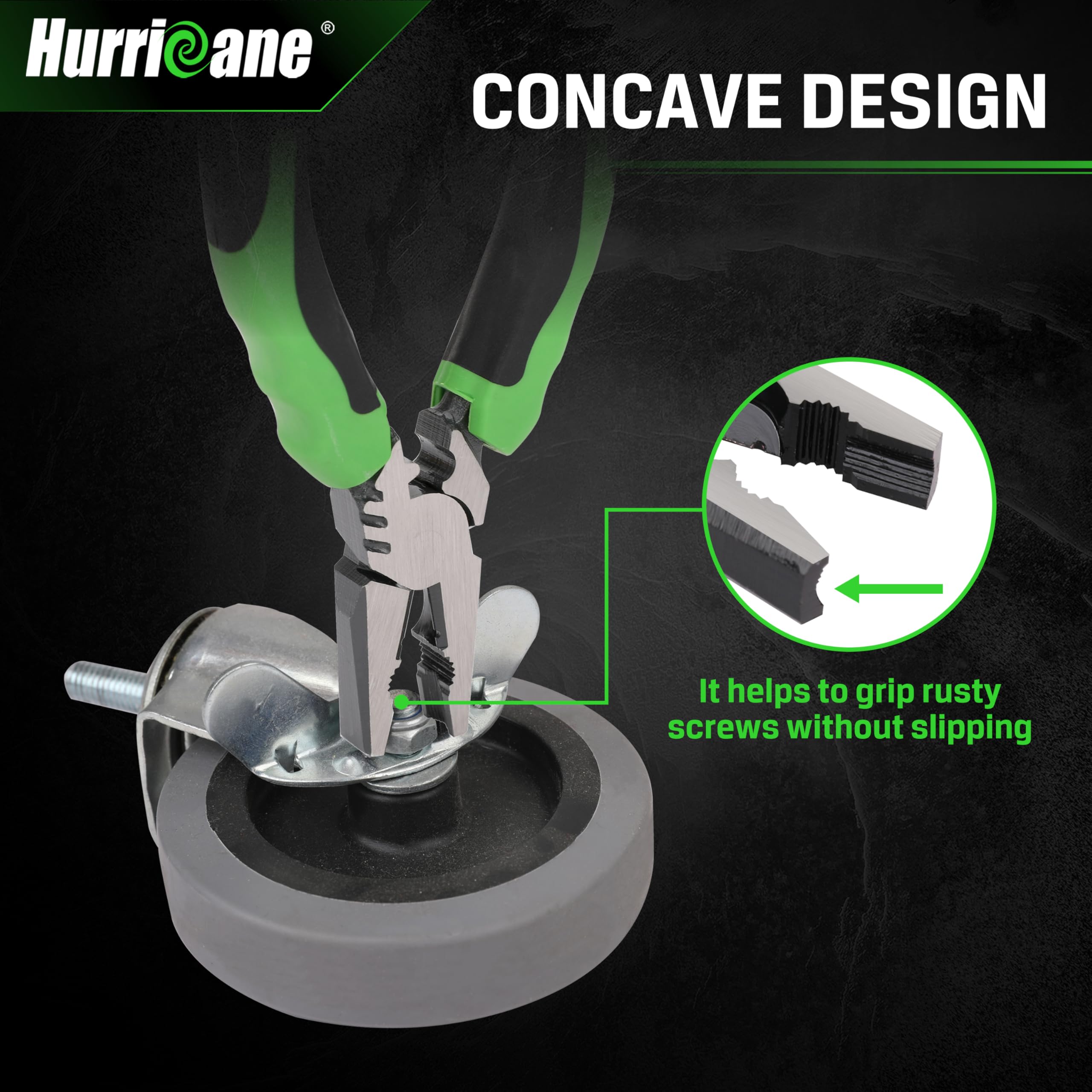 HURRICANE Pliers: Screw Extractor, Wire Cutter & Crimper -3