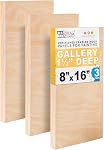 États-Unis Art Supply 4" x 12" Panneaux de peinture en bois de bouleau, Galerie 1-1/2" Berceau profond (paquet de 4) - Toiles murales en bois de profondeur d'artiste - Peinture Métiers d'artisanat, acrylique, huile, encaustique