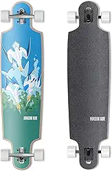 HORIZON BLUE Urban Longboard Cruiser de 99 cm | Deck de bordo duro da América do Norte | Sistema anti-mordida nas rodas e absorção de choque | Cruzeiro completo em vários cenários