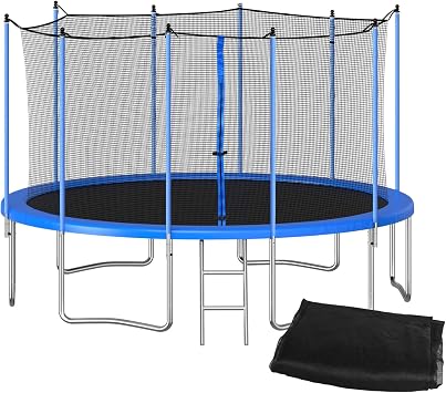 Trampoline Net for Straight Poles Round Frame Trampolines,Replacement Enclosure Net for Round Frame, Trampoline Net Replacement with Double Headed Zippers, Net Only.